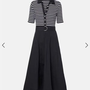 Delise striped cotton-blend midi dress